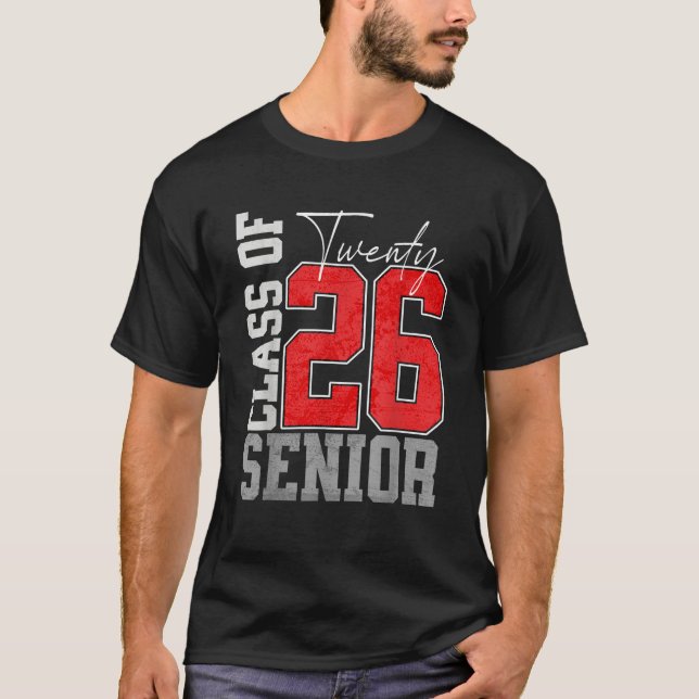 Camiseta Clase De 2026 26 Graduación Superior 2026 (Anverso)
