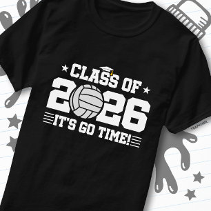 Camiseta Clase de 2026 Graduación de Voleibol ¡Es Hora de E