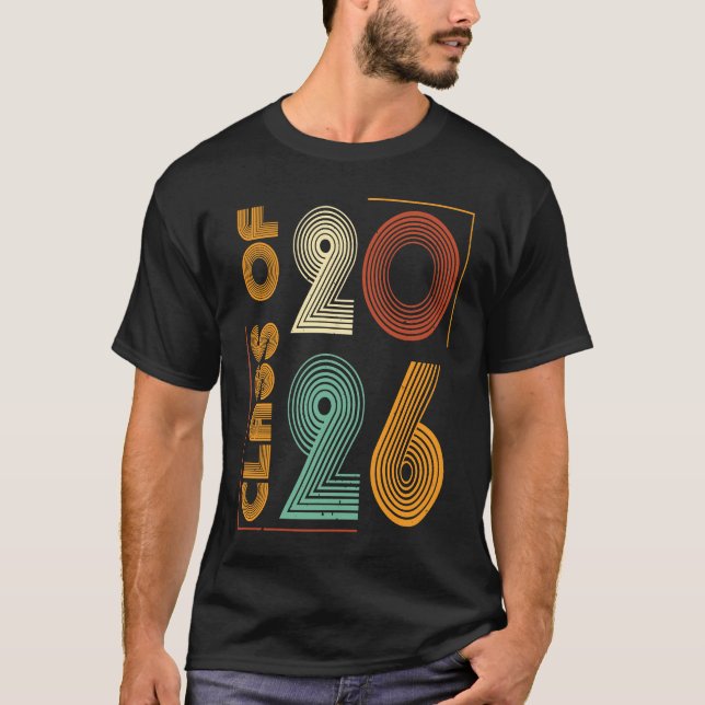Camiseta Clase de 2026 Graduado Superior 26 (Anverso)