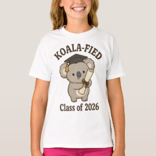 Camiseta Clase de 2026 Koalificada Cute Graduación de Koala