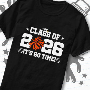 Camiseta Clase de 2026 Naranja Animar Graduación ¡Es Hora d
