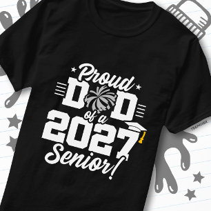 Camiseta Clase de 2027 Cheer de Graduación de Senior Orgull