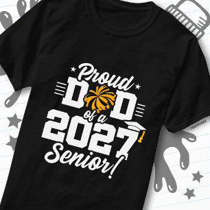Camiseta Clase de 2027 Cheer de Graduación de Senior Orgull
