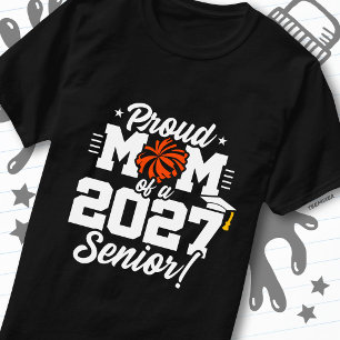 Camiseta Clase de 2027 Cheer de Graduación de Senior Orgull