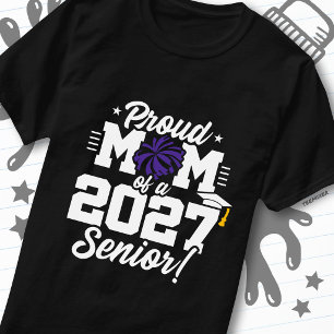 Camiseta Clase de 2027 Cheer de Graduación de Senior Orgull