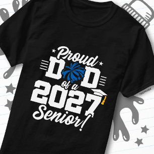 Camiseta Clase de 2027 Cheer de Graduación de Senior Orgull