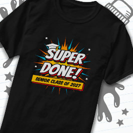 Camiseta Clase de 2027 Graduate Super Comic Senior 2027