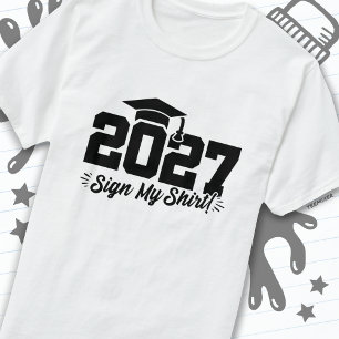 Camiseta Clase de 2027 Rótulo de graduación My Shirt Senior