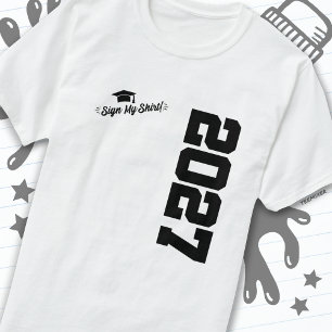 Camiseta Clase de 2027 Rótulo de graduación My Shirt Senior