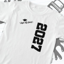 Clase de 2027 Rótulo de graduación My Shirt Senior