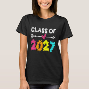 Camiseta Clase De 2027 Senior 2027 Crecer Con El Grado Esco