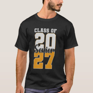 Camiseta Clase de 2027 Senior 27 Graduado Graduación Jugado