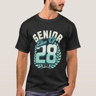 Camiseta Clase De 2028 Graduación Superior Clase Superior D