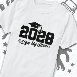 Camiseta Clase de 2028 Rótulo de graduación My Shirt Senior