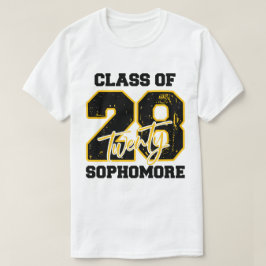 Camiseta Clase de 2028 Segundo Año de Escuela Secundaria Re