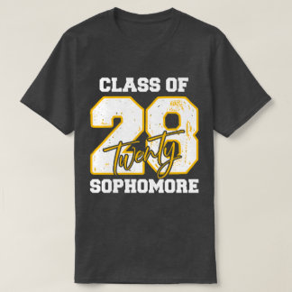 Camiseta Clase de 2028 Segundo Año de Escuela Secundaria Re