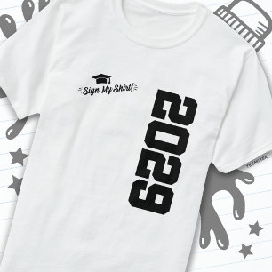 Camiseta Clase de 2029 Rótulo de graduación My Shirt Senior