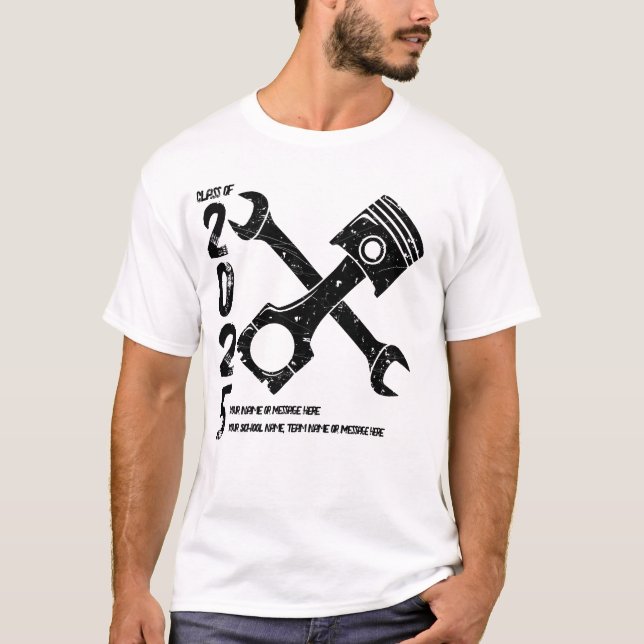 Camiseta Clase De 202X Automotive Tech (Anverso)