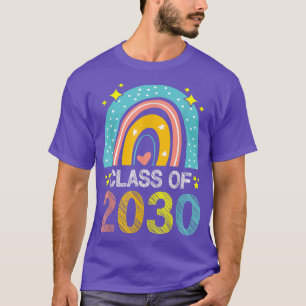 Camiseta Clase De 2030 Graduado De Arcoiris PreK Kindergart
