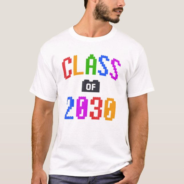 Camiseta CLASE De 2030 Niños Ladrillos Toy Escuela De Cuart (Anverso)