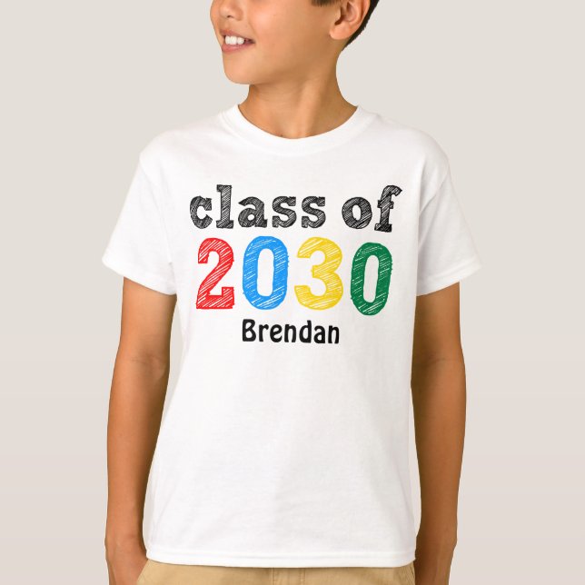 Camiseta Clase de 2030 personalizada (Anverso)