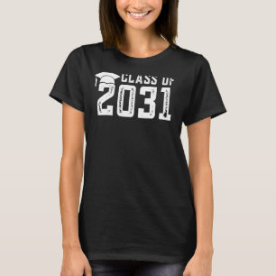 Camiseta Clase De 2031 Crecer Con Mi Graduación