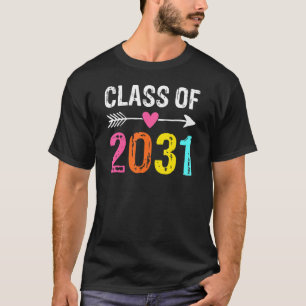 Camiseta Clase De 2031 Crecer Con Mí Graduación Primer Día
