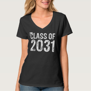 Camiseta Clase De 2031 Crecer Con Mí Graduación Primer Día