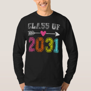 Camiseta Clase De 2031 Crecer Con Mí Graduación Primer Día 