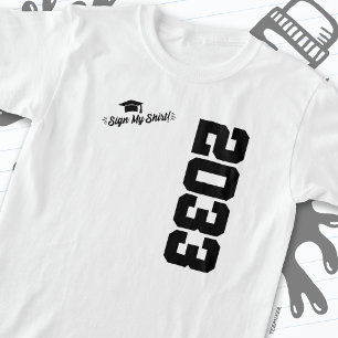Camiseta Clase de 2033 Rótulo de graduación My Shirt Senior