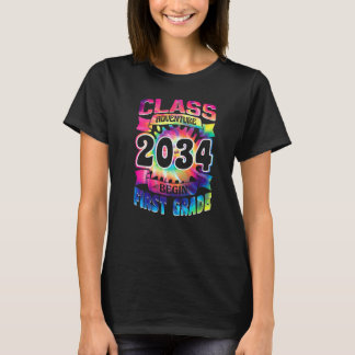 Camiseta Clase de 2034 Aventura Comienza Maestro Niños 1er 