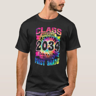 Camiseta Clase de 2034 Aventura Comienza Maestro Niños 1er 