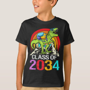 Camiseta Clase de 2034 Crecer con mí dinosaurio de vuelta a