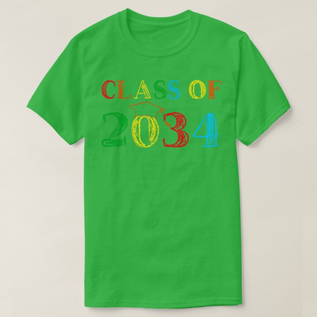 Camiseta Clase De 2034 Crecer Con Mí Graduación IV (Diseño del anverso)