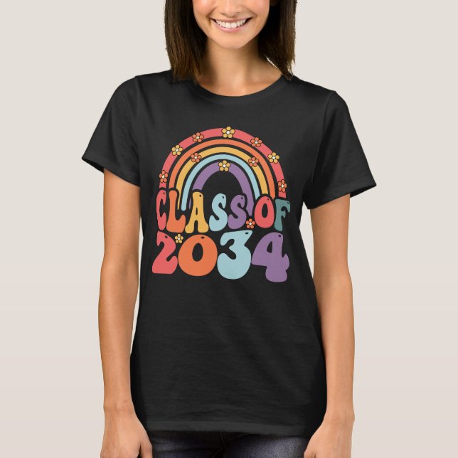 Camiseta Clase De 2034 Crecer Con Mí Primer Día De Enseñanz (Anverso)