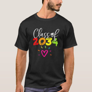 Camiseta Clase De 2034 Crecer Con Mí Vintage Primer Día De 