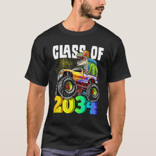 Camiseta Clase De 2034 Rex Dinosaur Monster Truck Kindergar