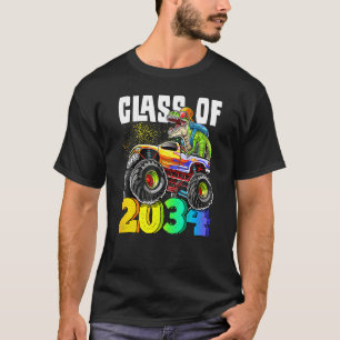 Camiseta Clase De 2034 Rex Dinosaur Monster Truck Kindergar