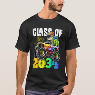 Camiseta Clase De 2034 Rex Dinosaur Monster Truck Kindergar