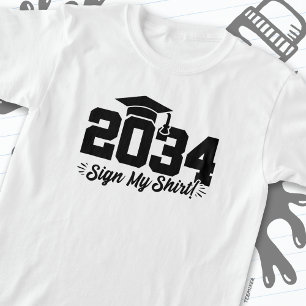 Camiseta Clase de 2034 Rótulo de graduación My Shirt Senior
