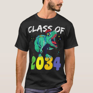 Camiseta Clase de 2034 T Re Dino Grow With Me Kindergarten 