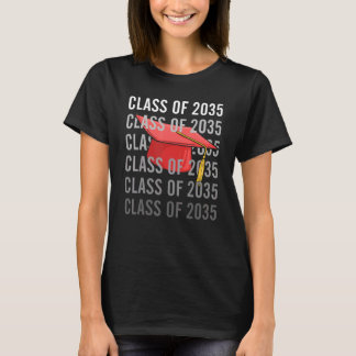 Camiseta Clase De 2035 Crece Conmigo Graduación Primer Día 