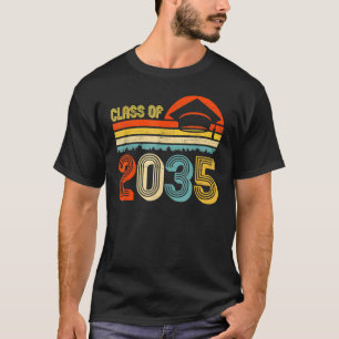 Camiseta Clase De 2035 Crecer Con La Vintage De Graduado Pr
