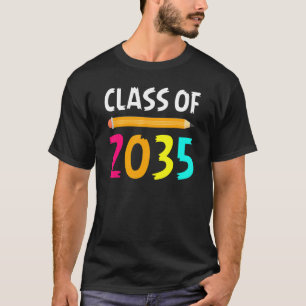 Camiseta Clase De 2035 Crecer Con Me Back School Colors Pen