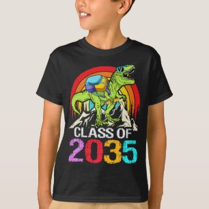 Camiseta Clase de 2035 Crecer con mí dinosaurio de vuelta a