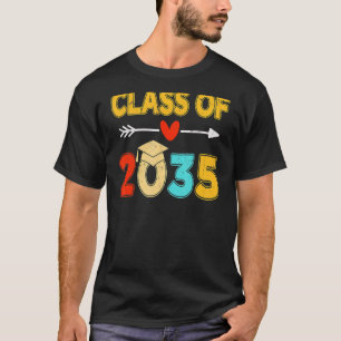 Camiseta Clase De 2035 Crecer Con Mí Graduación De Jardines
