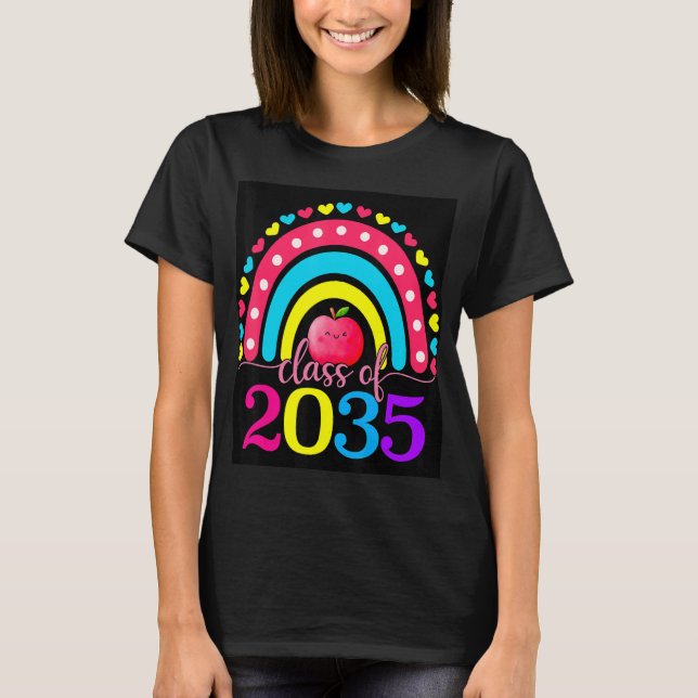 Camiseta Clase De 2035 Crecer Con Mí Graduación Primer Día  (Anverso)