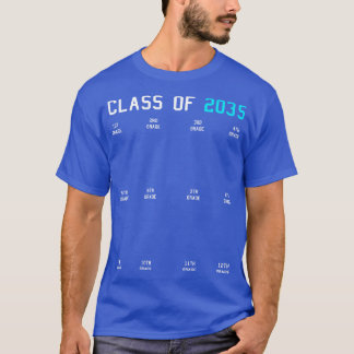 Camiseta Clase de 2035 Crecer con mi Graduación Primer Día 