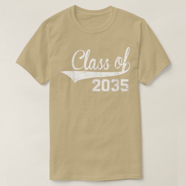 Camiseta Clase de 2035 Crecer con mi preescolar (Diseño del anverso)