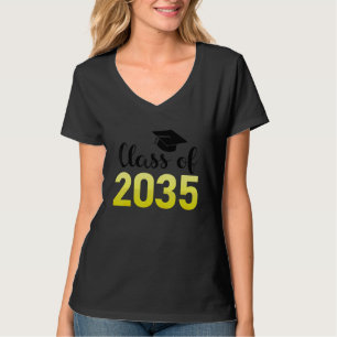 Camiseta Clase De 2035 Crecer Con Mis Huellas De Mano Se En